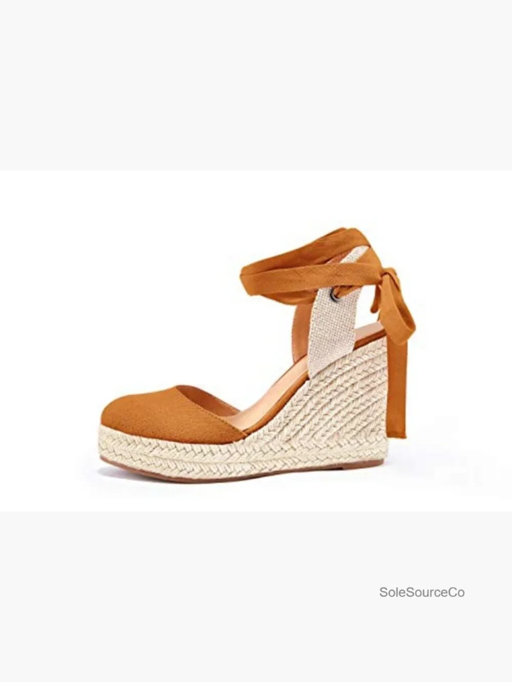 Espadrille Wedge Sandals Closed Toe Lace Up Platform Ankle Wrap Summer